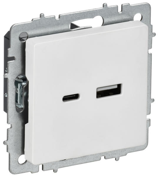 Изображение товара Розетка IEK Brite BR-U22-018-K91 (арктический белый)