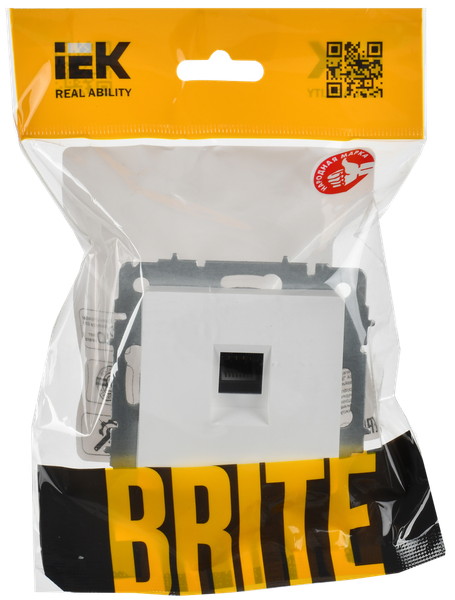 Изображение товара Розетка IEK Brite BR-K10-1-K91 (арктический белый)