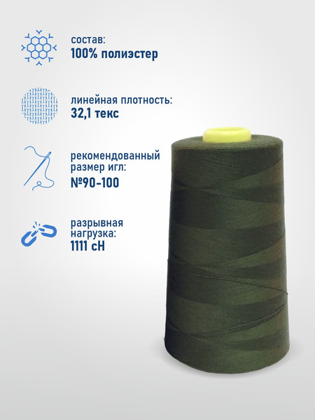 Изображение товара Набор швейных ниток Sentex 100% полиэстер 40/2 5000 ярдов 1358 (4шт)