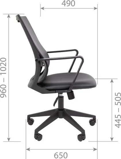 Изображение товара Кресло офисное Chairman 545 (экокожа, черный б/п)