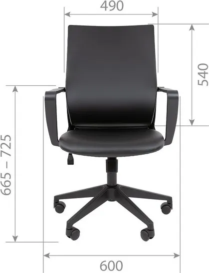 Изображение товара Кресло офисное Chairman 545 (экокожа, черный б/п)