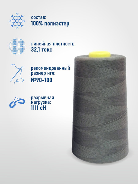 Изображение товара Набор швейных ниток Sentex 100% полиэстер 40/2 5000 ярдов 1246 (4шт)