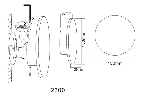 Изображение товара Бра уличное Kinklight Затмение 2300.19 (черный)