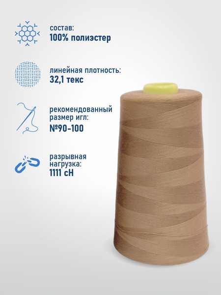 Изображение товара Набор швейных ниток Sentex 100% полиэстер 40/2 5000 ярдов 1176 (4шт)