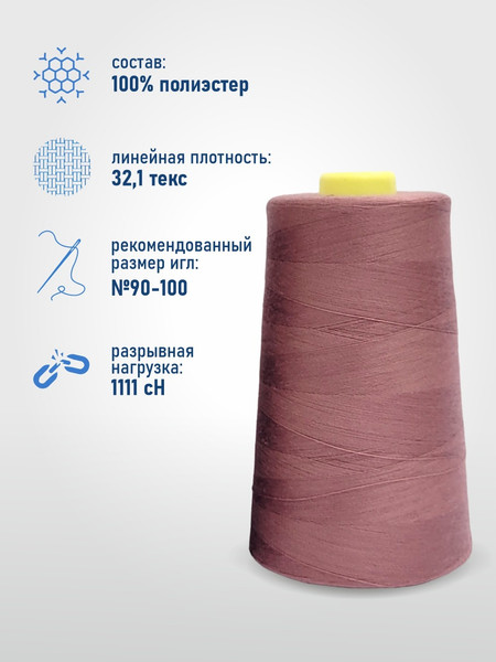 Изображение товара Набор швейных ниток Sentex 100% полиэстер 40/2 5000 ярдов 1135 (2шт)