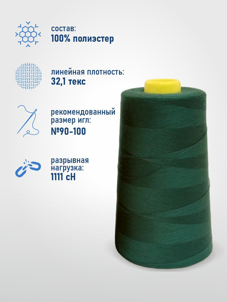 Изображение товара Набор швейных ниток Sentex 100% полиэстер 40/2 5000 ярдов 1124 (2шт)