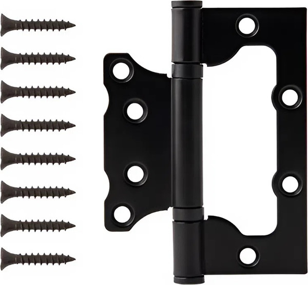 Изображение товара Комплект дверной фурнитуры Code Deco Slim H-40135-A-BLM с фиксатором (черный)