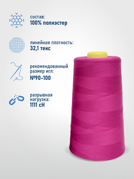 Изображение товара Набор швейных ниток Sentex 100% полиэстер 40/2 5000 ярдов 1061 (2шт)