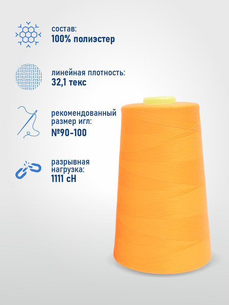 Изображение товара Набор швейных ниток Sentex 100% полиэстер 40/2 5000 ярдов 1022 (4шт)