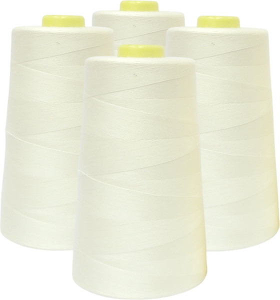 Изображение товара Набор швейных ниток Sentex 100% полиэстер 40/2 5000 ярдов 1001 (4шт)