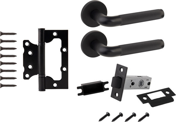 Изображение товара Комплект дверной фурнитуры Code Deco Slim H-40149-A-BLM без фиксатора (черный)