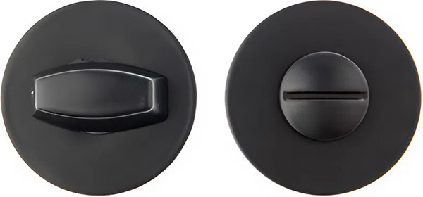 Изображение товара Комплект дверной фурнитуры Code Deco Slim H-40149-A-BLM с фиксатором (черный)