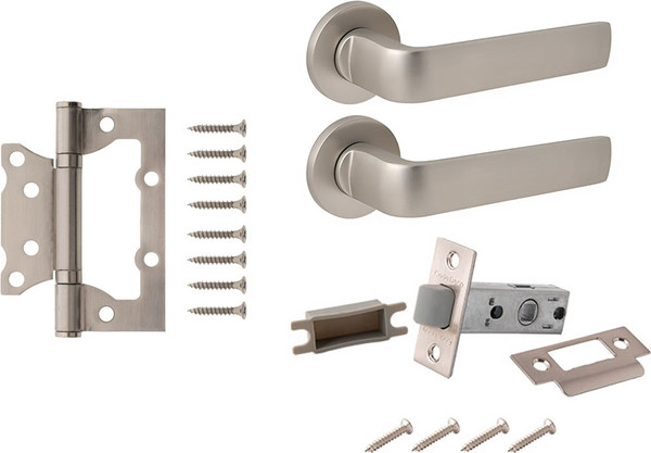 Изображение товара Комплект дверной фурнитуры Code Deco Slim H-40136-A-NISM без фиксатора (никель супер матовый)