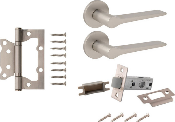 Изображение товара Комплект дверной фурнитуры Code Deco Slim H-40137-A-NISM без фиксатора (никель супер матовый)
