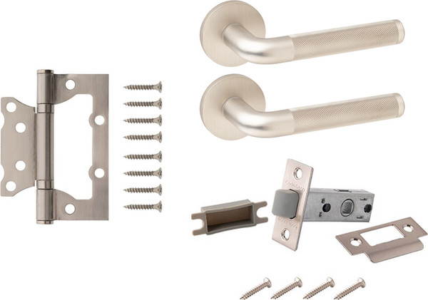 Изображение товара Комплект дверной фурнитуры Code Deco Slim H-40149-A-NISM без фиксатора (никель супер матовый)
