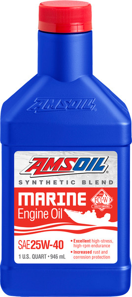 Изображение товара Моторное масло Amsoil Synthetic Blend Marine Engine Oil 25W40 / WCMQT (946мл)