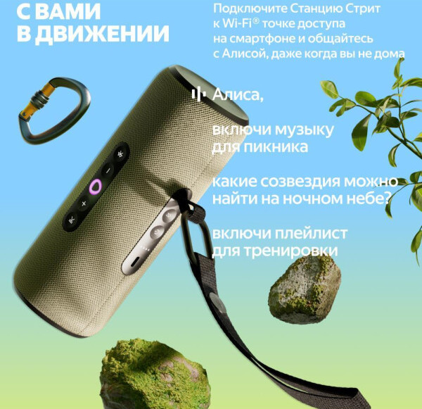 Изображение товара Умная портативная колонка Яндекс Станция Стрит YNDX-00030GRY (серый)