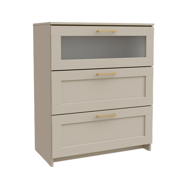 Изображение товара Комод Mio Tesoro Нави 3 ящика 2.15.02.020.19 (кашемир, со стеклом)