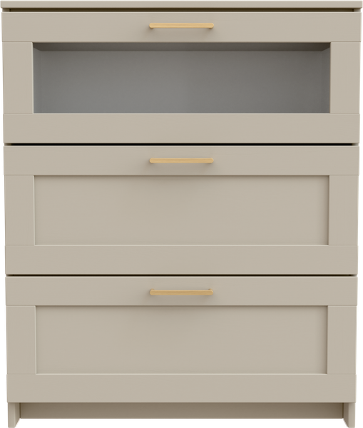 Изображение товара Комод Mio Tesoro Нави 3 ящика 2.15.02.020.19 (кашемир, со стеклом)