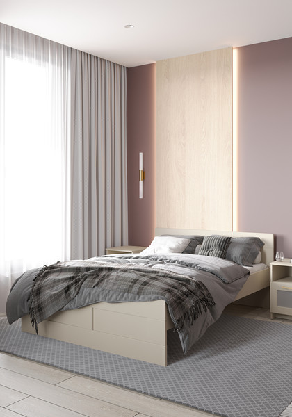 Изображение товара Двуспальная кровать Mio Tesoro Нави 140x200 / 2.15.04.050.19 (кашемир)