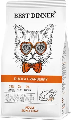 Изображение товара Сухой корм для кошек Best Dinner Adult Cat Duck & Cranberry (1.5кг)