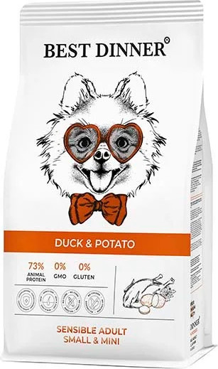 Изображение товара Сухой корм для собак Best Dinner Adult Sensible Mini Duck & Potato (10кг)
