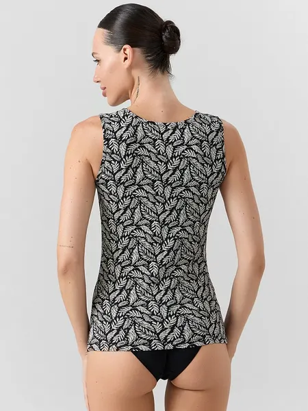 Изображение товара Майка домашняя Mark Formelle 422258 (р.164/170-92-98, листья на черном)