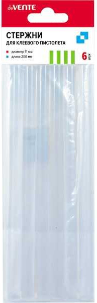 Изображение товара Клеевые стержни deVente 4181900 (6шт, прозрачный)