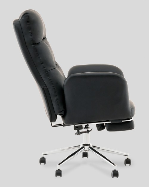 Изображение товара Кресло офисное TopChairs Solid с оттоманкой / DD-004-OT (черный)