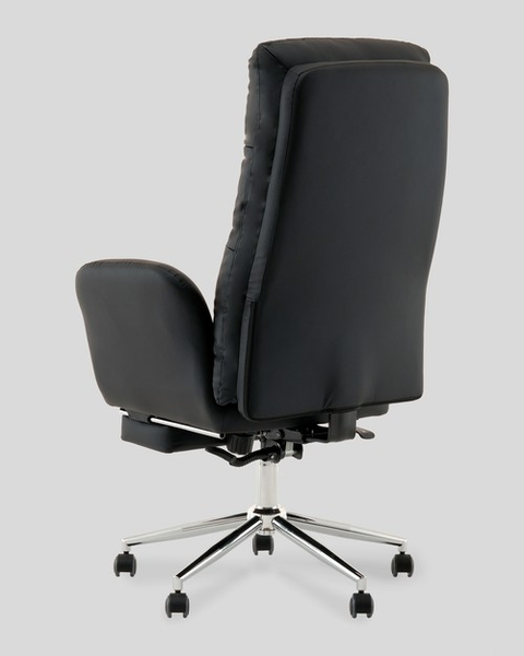 Изображение товара Кресло офисное TopChairs Solid с оттоманкой / DD-004-OT (черный)