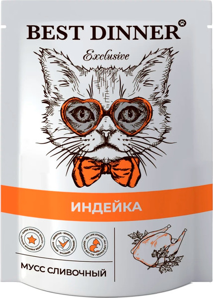 Изображение товара Влажный корм для кошек Best Dinner Exclusive Индейка (85г)