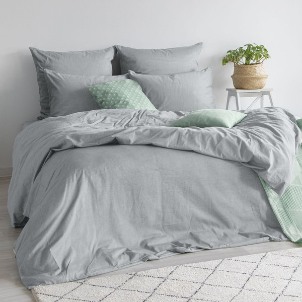 Изображение товара Комплект постельного белья Verossa Melange 1.5сп / 775839 (70x70, Silver)