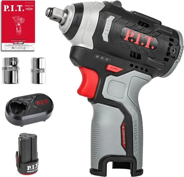 Изображение товара Аккумуляторный гайковерт P.I.T PIW12K-120A + PK12-2.0