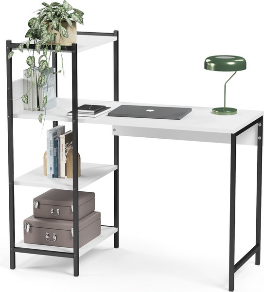 Изображение товара Стол-стеллаж Soma Jack 110x50 (белый/черный)