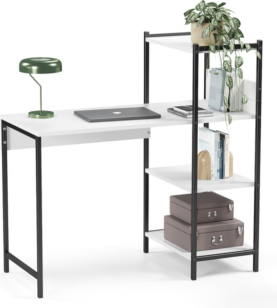 Изображение товара Стол-стеллаж Soma Jack 110x50 (белый/черный)