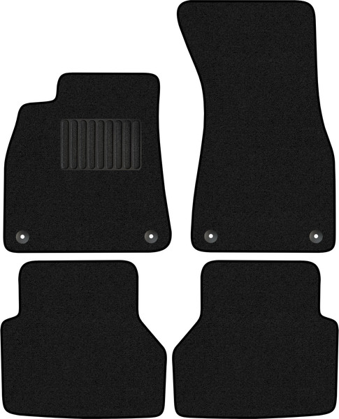 Изображение товара Комплект ковриков для авто Alicosta 1669_1_PR-6 для Audi A6 V седан/универсал/C8 2018-н.в. (ворс, черный)