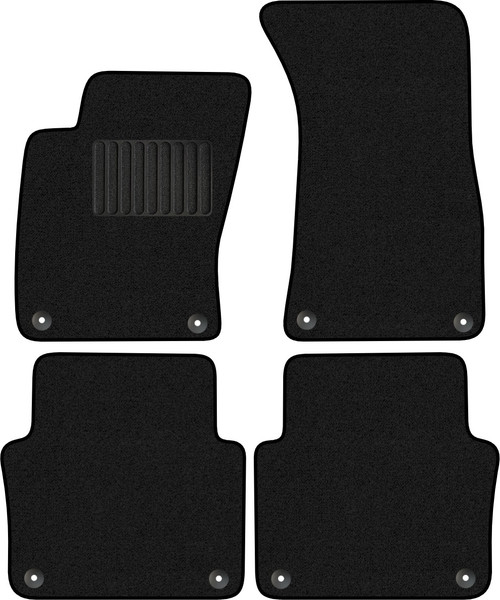 Изображение товара Комплект ковриков для авто Alicosta 0109_1_PR-6 для Audi A8 Short седан/D3 2002-2009 (ворс, черный)