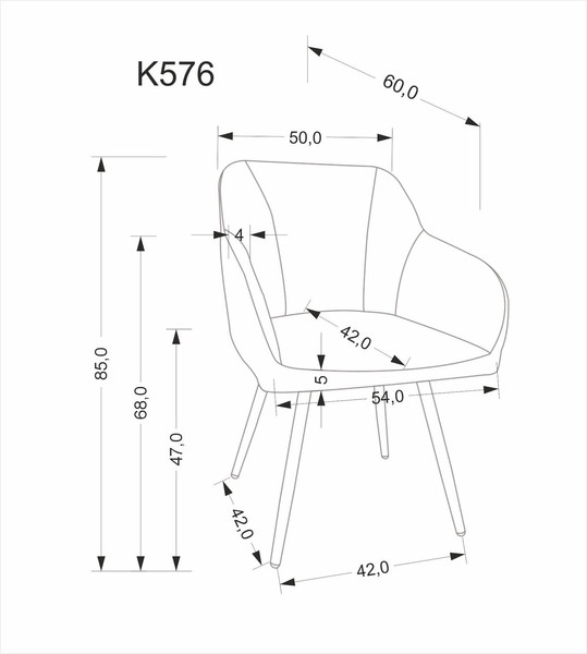 Изображение товара Стул Halmar K576 (серый/черный)