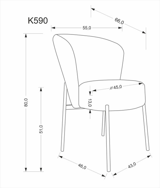 Изображение товара Стул Halmar K590 (оливковый/черный)