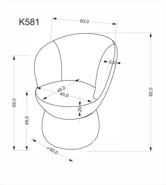 Изображение товара Кресло мягкое Halmar K581 (бежевый)