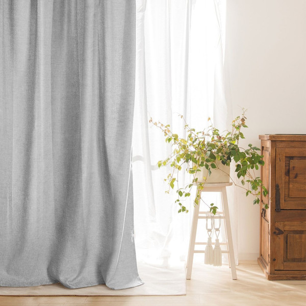 Изображение товара Комплект штор Волшебная ночь Рогожка 165x270см / 777453 (2шт, пепельно-серый)