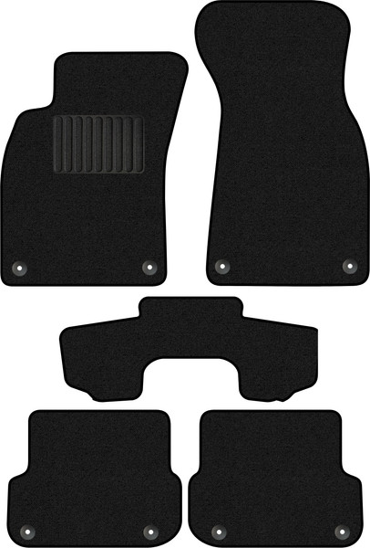 Изображение товара Комплект ковриков для авто Alicosta 2171_1_PR-6 для Audi RS6 седан/C6 2008-2010 (ворс, черный)