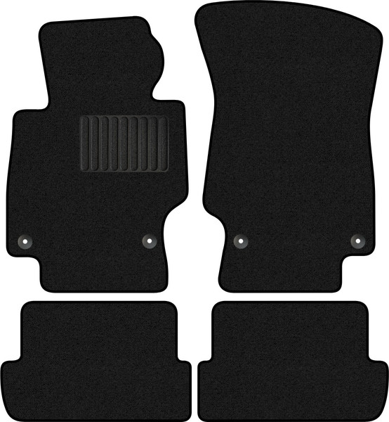 Изображение товара Комплект ковриков для авто Alicosta 0127_1_PR-6 для Audi TT II кабриолет/купе/8J 2006-2014 (ворс, черный)