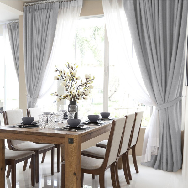 Изображение товара Штора Волшебная ночь Рогожка 200x270 / 779400 (пепельно-серый)