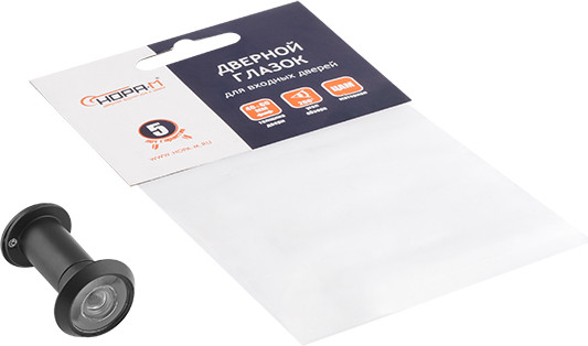 Изображение товара Глазок дверной Нора-М №1Ц/16/200/40-60 (черный, хедер)