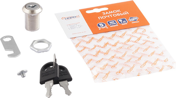 Изображение товара Замок почтовый Нора-М 6103-25мм (никель, хедер)