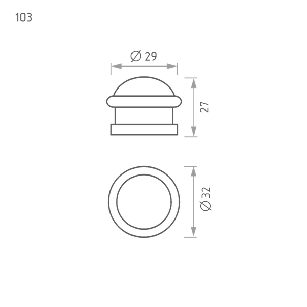 Изображение товара Ограничитель дверной Нора-М 103 / 7239 (матовое золото)