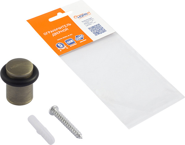 Изображение товара Ограничитель дверной Нора-М 105 / 7250 (старая бронза)