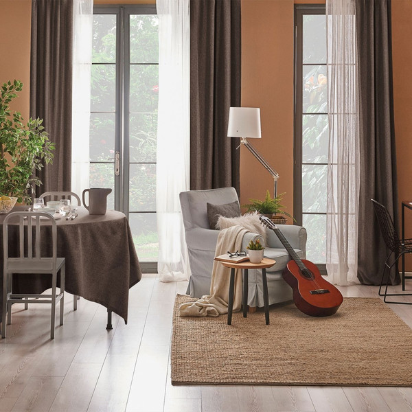 Изображение товара Штора Волшебная ночь Рогожка 200x270 / 772365 (шоколад)