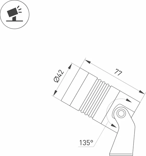 Изображение товара Прожектор Arlight ALT-RAY-R42-5W Day4000 RAL 6010 / 042660